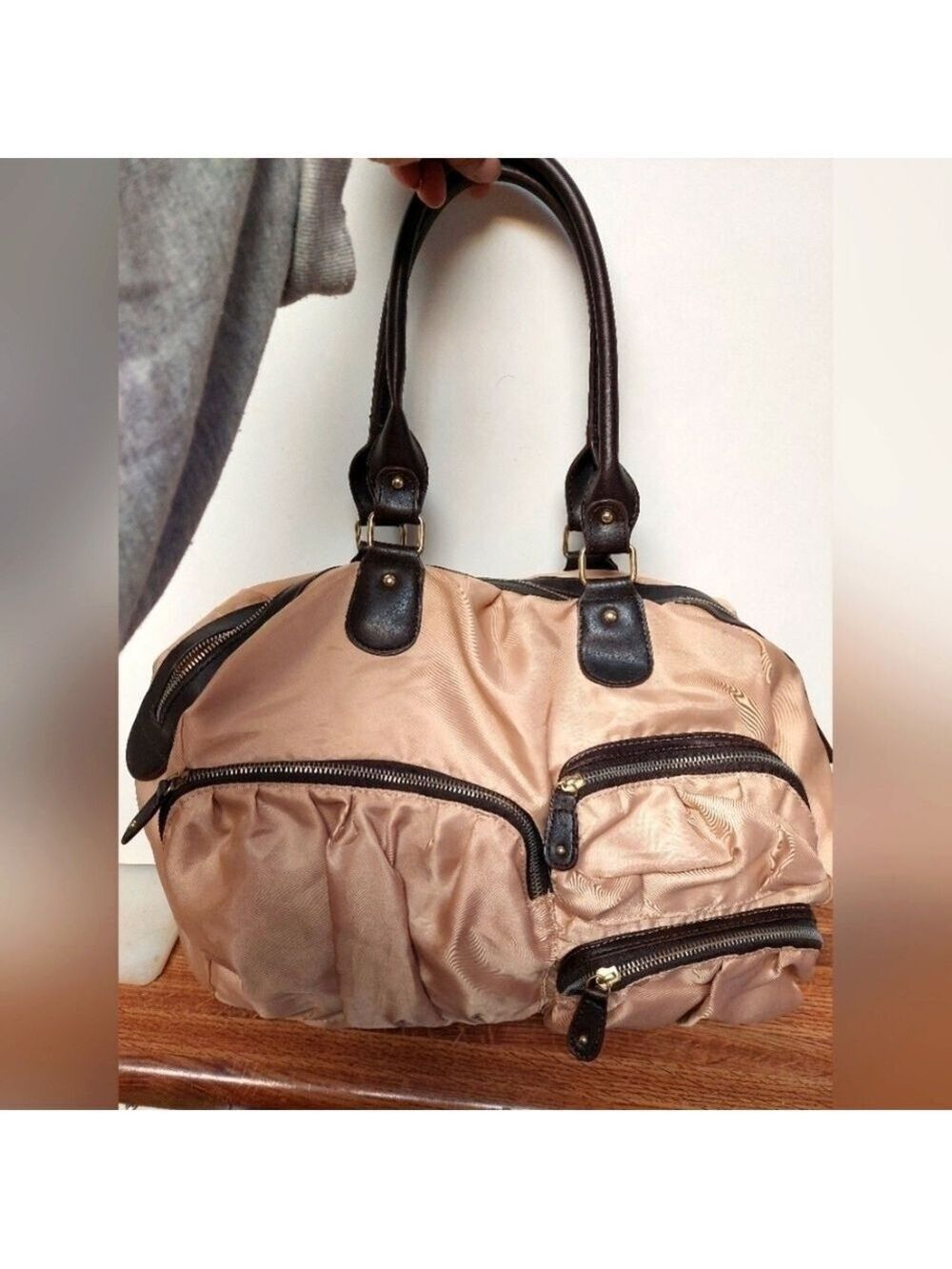 Vintage* Avon 80s Light Caramel/Tan Nylon Handbag